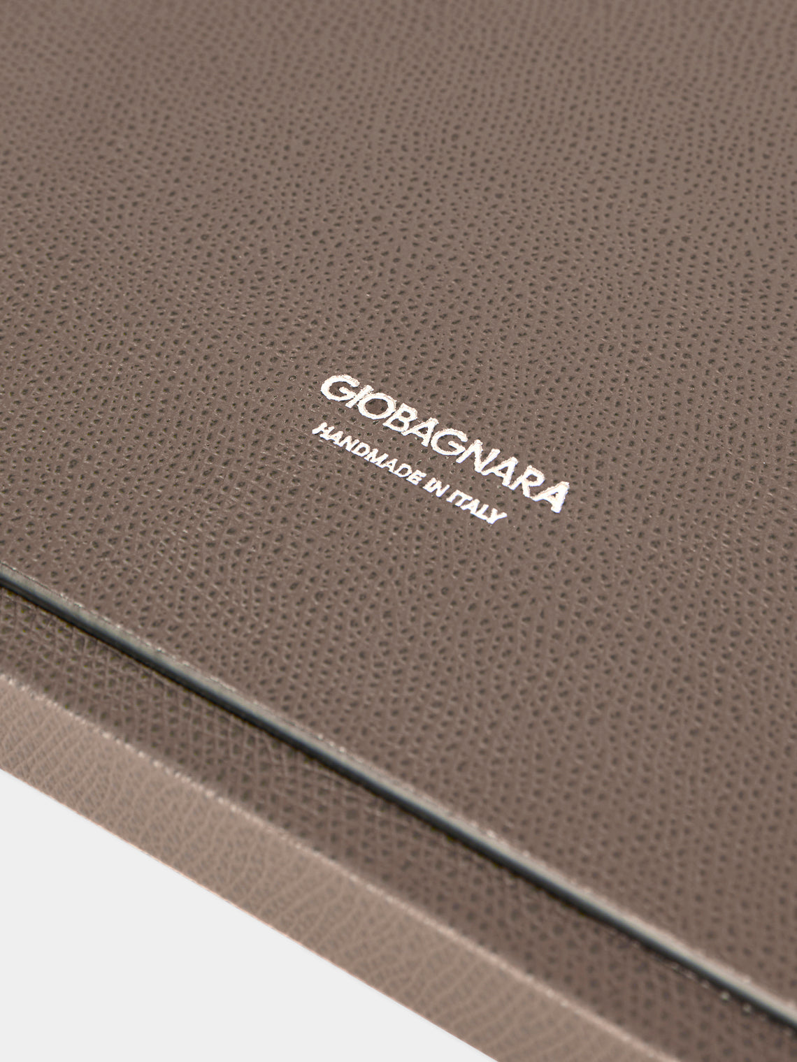 Giobagnara - Arcobaleno Leather Tray (12.5in/31.5cm) - Gray - ABASK