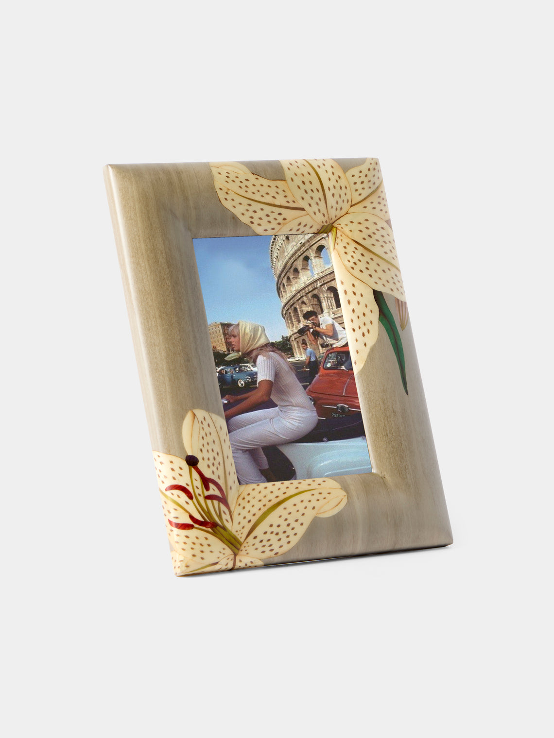 Silvia Furmanovich - Lilies Marquetry Wood Photo Frame - Multiple - ABASK - 