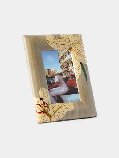 Silvia Furmanovich - Lilies Marquetry Wood Photo Frame - Multiple - ABASK - 