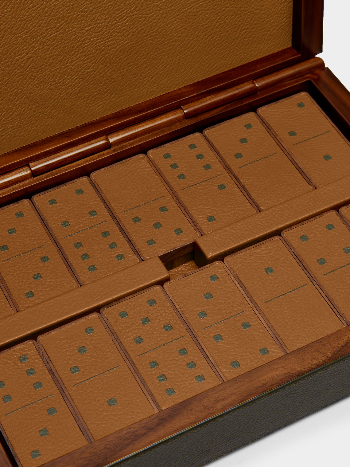 Giobagnara x Poltrona Frau - Leather and Wood Dominoes Set - Tan - ABASK