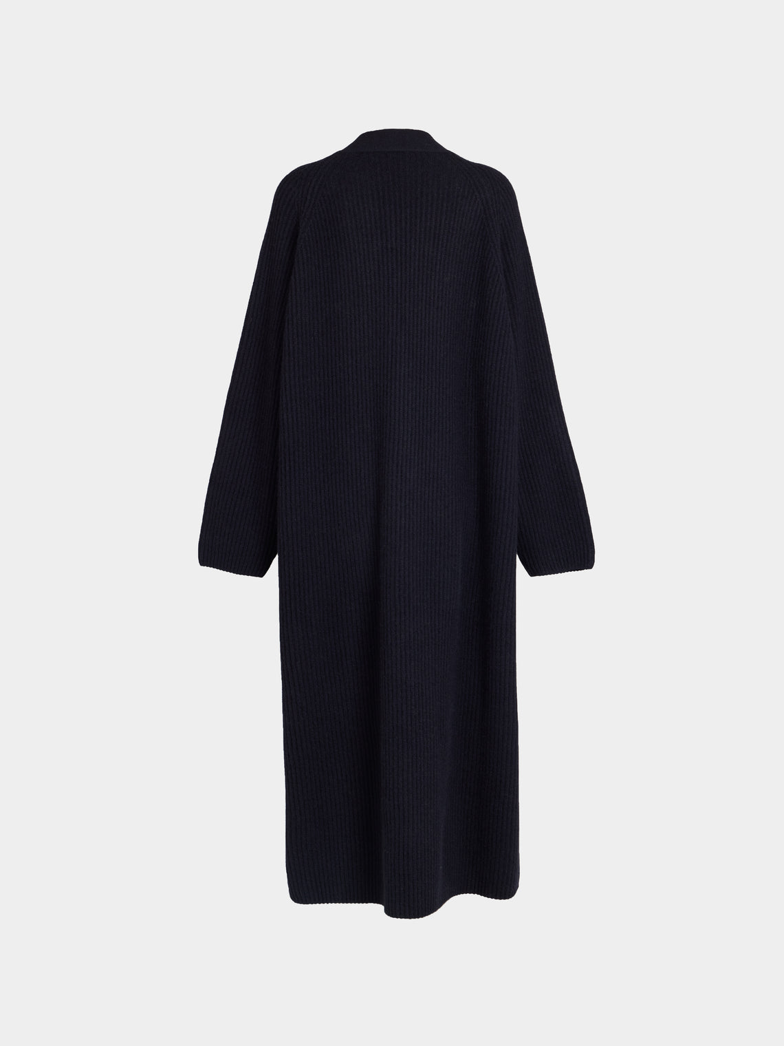 Dusan - Ribbed Wool Long Cardigan | One Size - Navy - ABASK