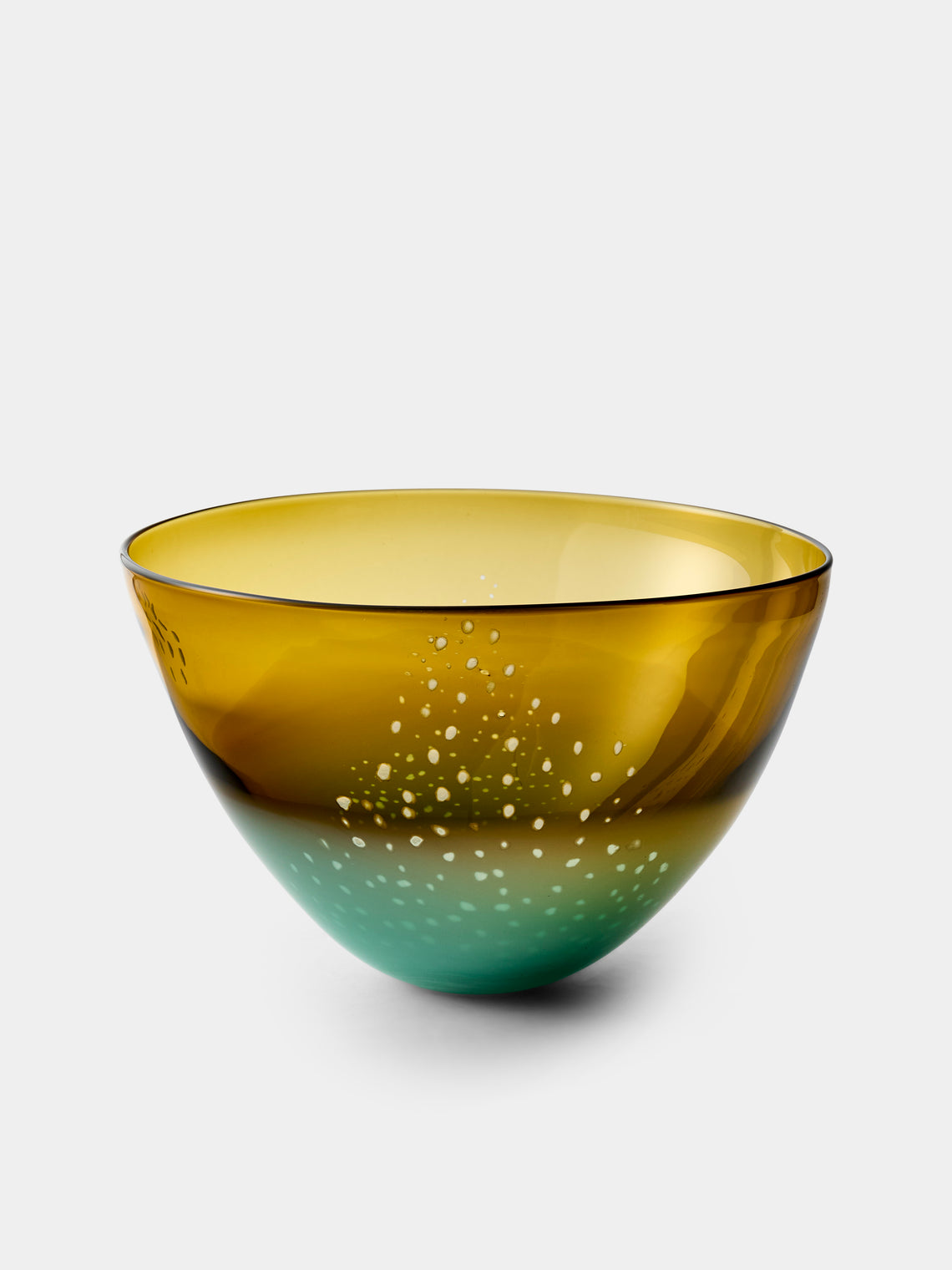 Michele Oberdieck - Archive Celoden Engraved Hand-Blown Glass Bowl - Green - ABASK - 