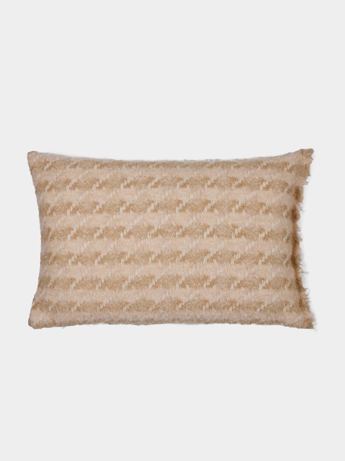 The House of Lyria - Temperanza Mohair and Wool Cushion (23.5in/60cm) - Cream - ABASK - 