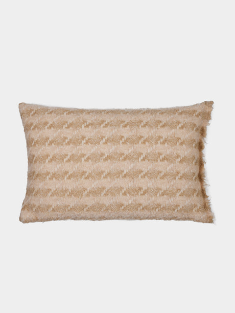 The House of Lyria - Temperanza Mohair and Wool Cushion (23.5in/60cm) - Cream - ABASK - 