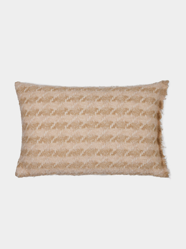 The House of Lyria - Temperanza Mohair and Wool Cushion (23.5in/60cm) - Cream - ABASK - 