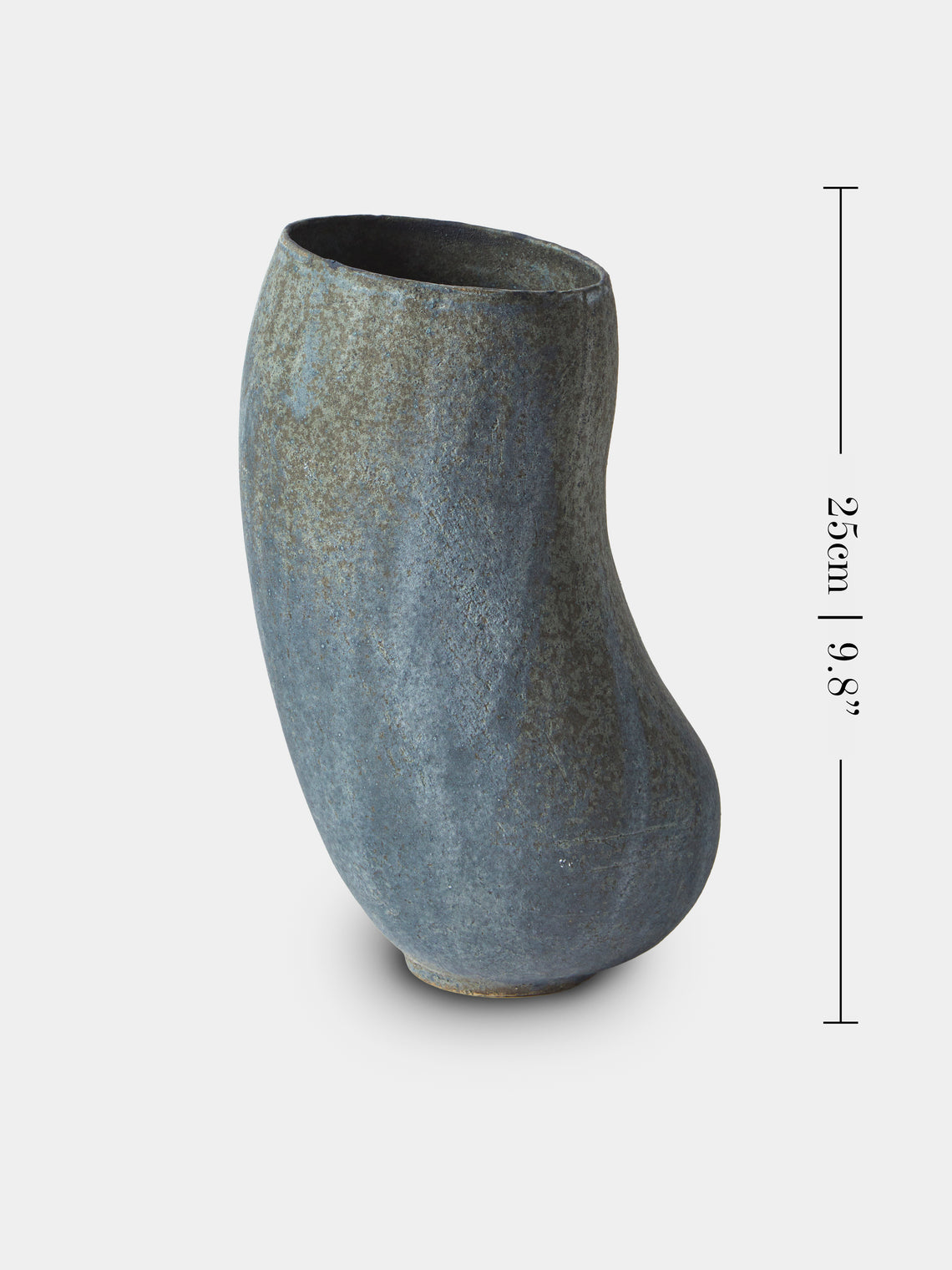 Linda Ouhbi - 41/2025 Hand-Built Stoneware Vase (10in/25cm) - Blue - ABASK