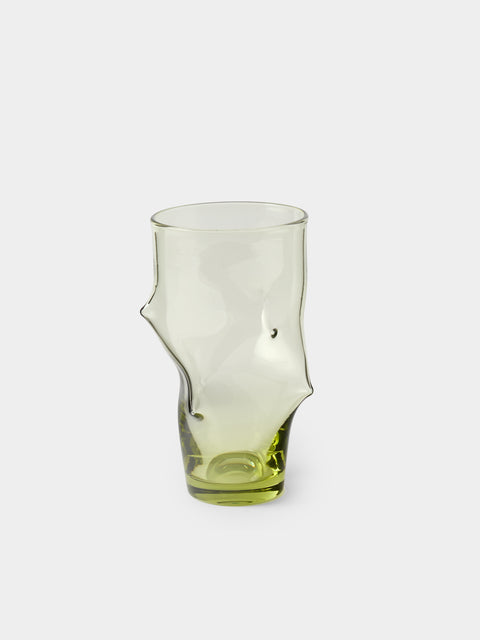 Nijima Glassworks - Hand-Blown Volcanic Glass Highballs (Set of 2) - Green - ABASK- 