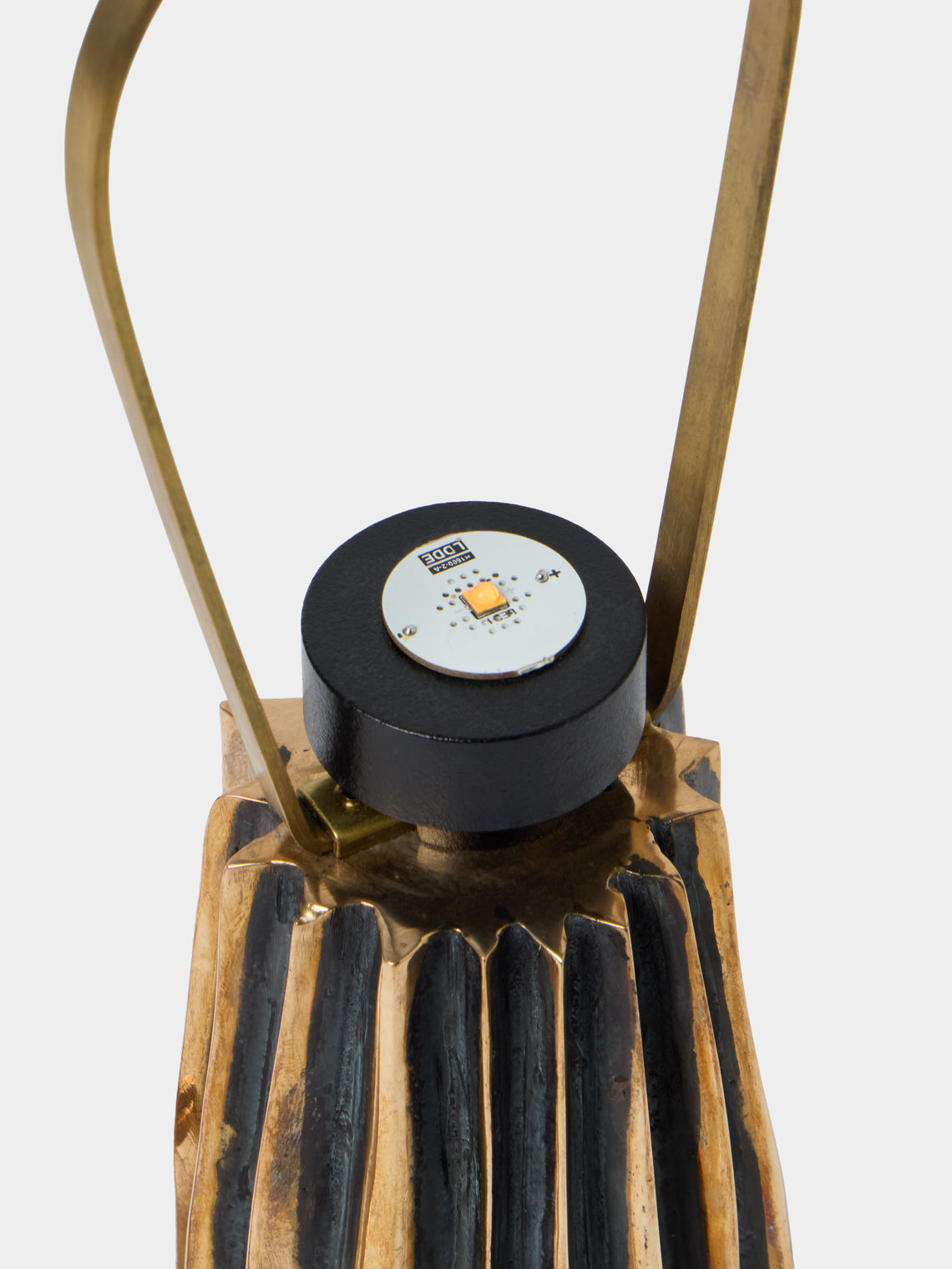 Studio Palatin - Surculus Hand-Cast Bronze and Hosho Paper Midi Portable Table Lamp - Bronze - ABASK