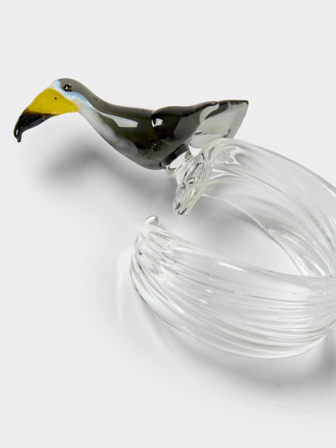 Casarialto - | Set of 6 | Tropical Birds Hand-Blown Glass Napkin Rings - Multiple - ABASK