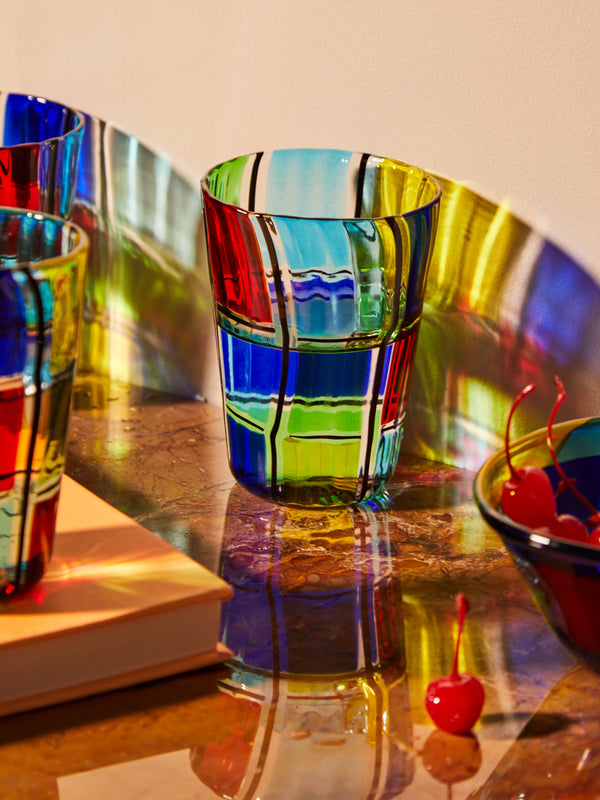 F&M Ballarin - Carnevale Hand-Blown Murano Glass Tumblers (Set of 6) -  - ABASK