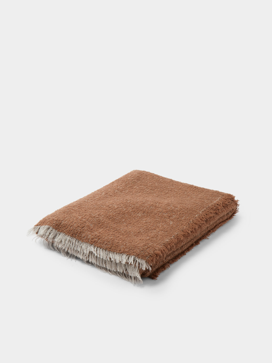 Alonpi - Peaks Cashmere and Silk Blanket (78.5in/2m) - Orange - ABASK