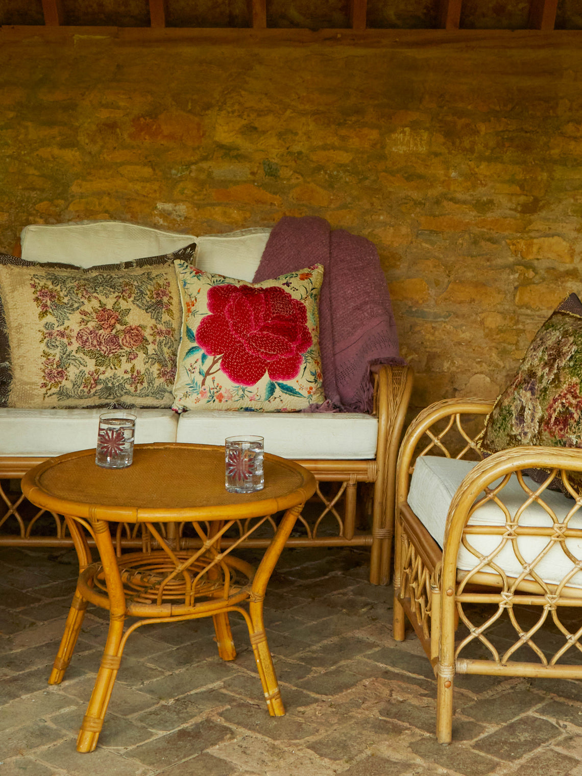 By Walid - 1920s Chinese Embroidery Silk Cushion -  - ABASK