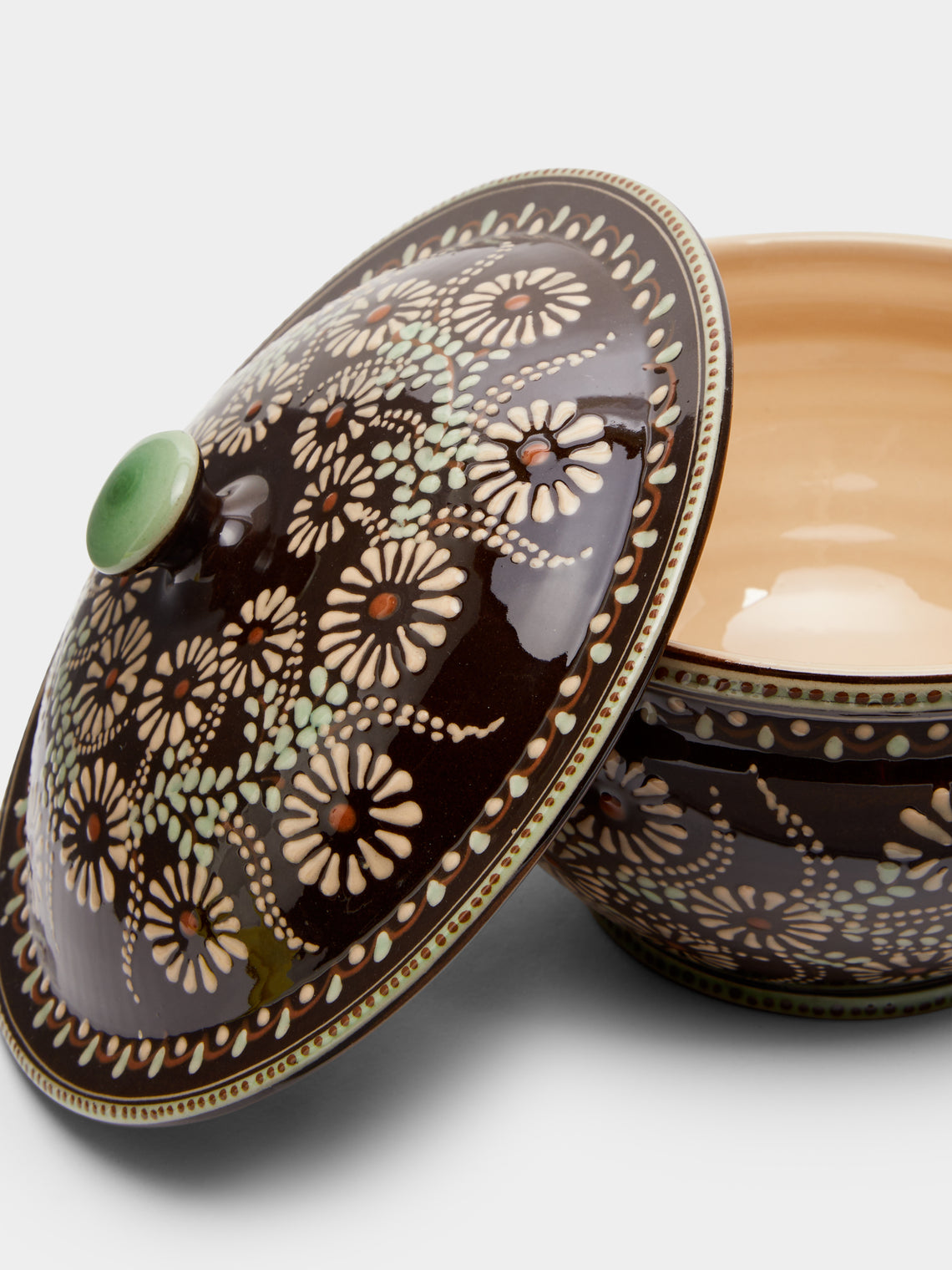 Poterie d’Évires - Flowers Hand-Painted Ceramic Lidded Tureen -  - ABASK