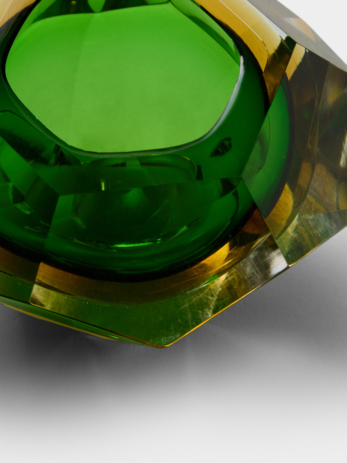 Antique and Vintage - 1970s Murano Glass Ashtray - Green - ABASK