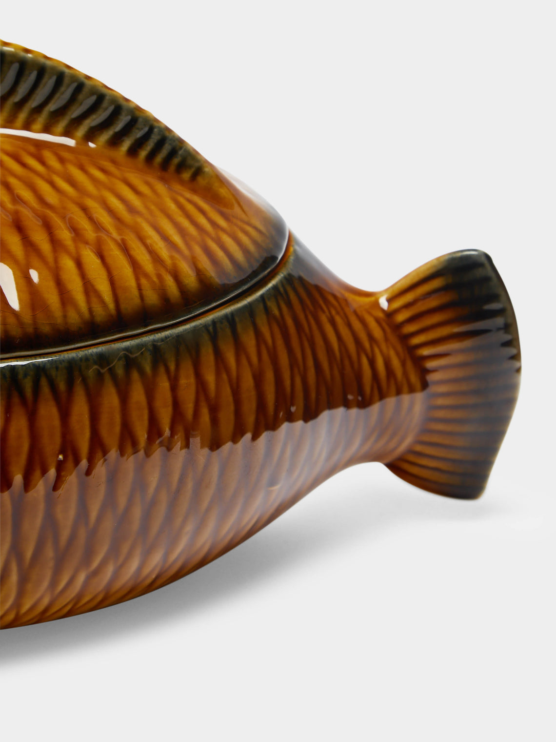Antique and Vintage - 1950s Sarreguemines Fish Ceramic Tureen -  - ABASK