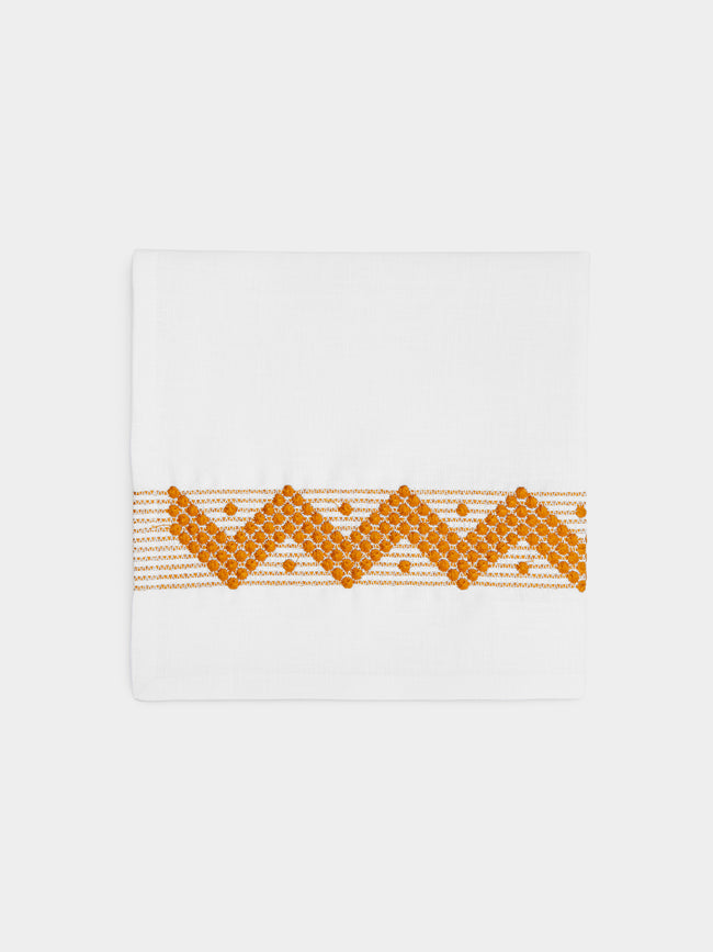 The Table Love - Zigzag Embroidered Linen Napkin (Set of 4) -  - ABASK - 
