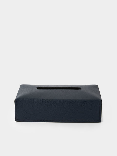 Giobagnara - Ready Leather Tissue Box - Navy - ABASK - 