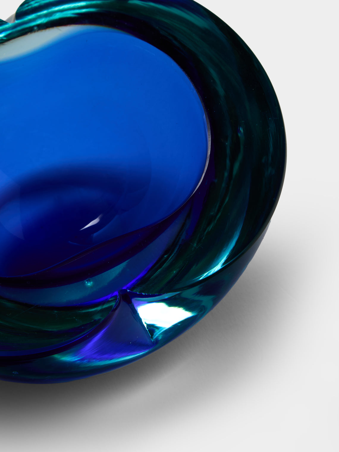 Antique and Vintage - 1970s Murano Glass Ashtray - Blue - ABASK