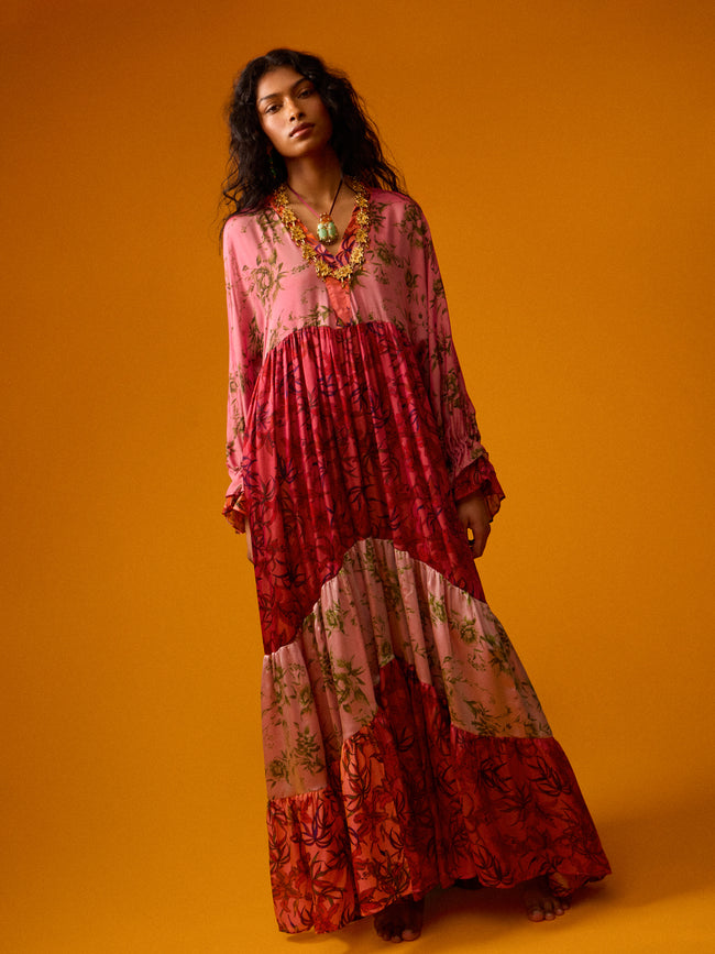 Nazzy Beglari - Women's Hand-Loomed Silk Dress | One Size - Multiple - ABASK