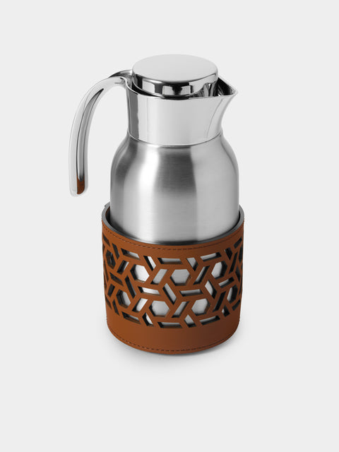 RUDI - Gemma Glass and Stainless Steel Carafe (20oz/0.6L) - Tan - ABASK - 