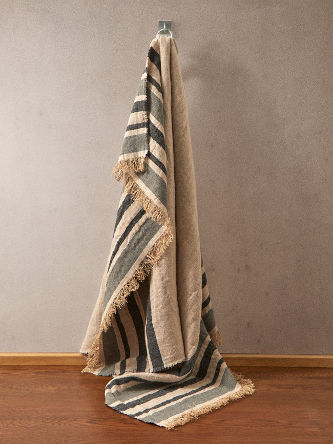 The House of Lyria - Jute and Wool Throw (78.5in/2m) - Multiple - ABASK