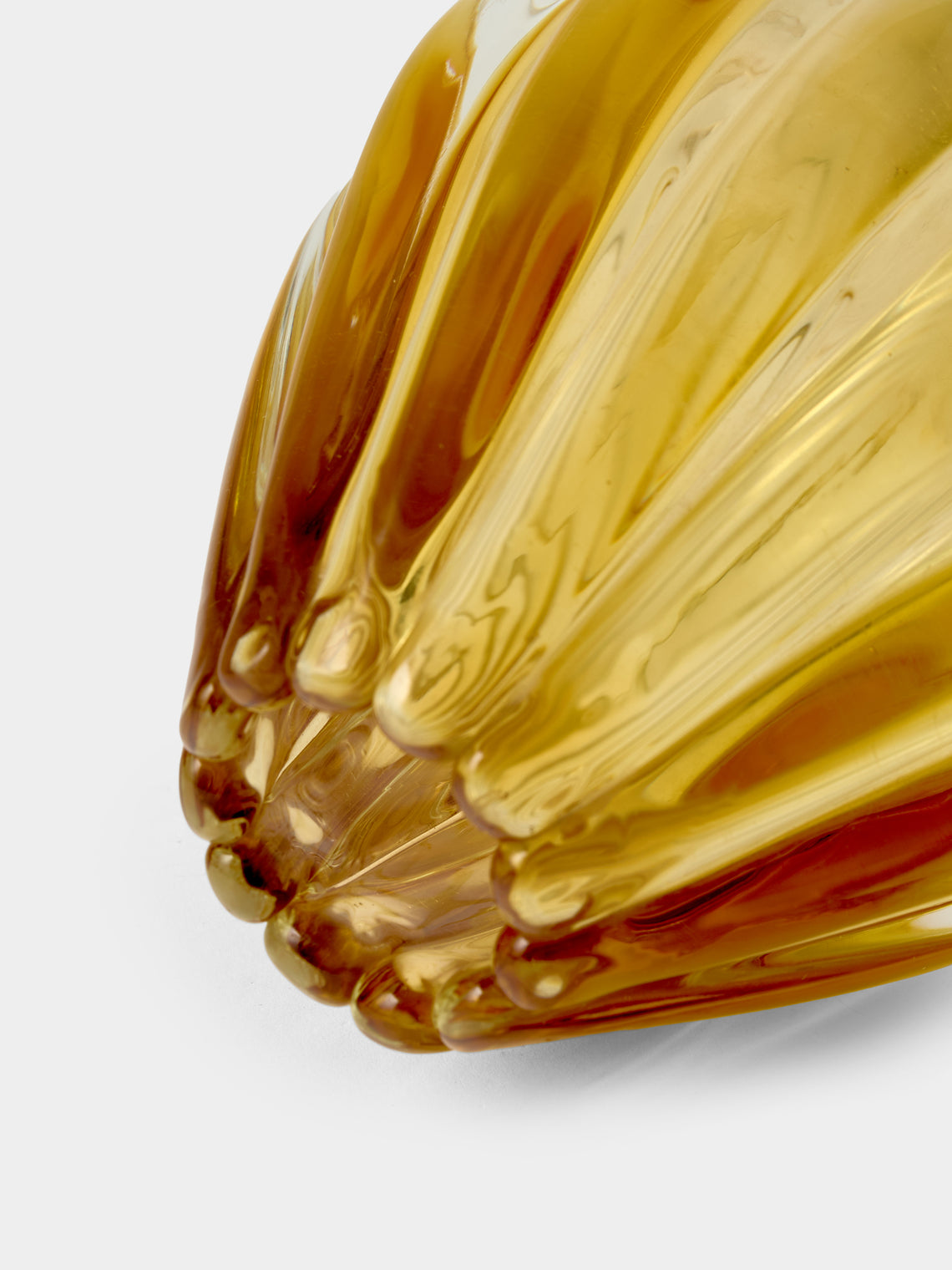 Antique and Vintage - 1942 Flavio Poli for Seguso Vetri d'Arte Murano Glass Vase (5.5in/14.5cm) - Yellow - ABASK