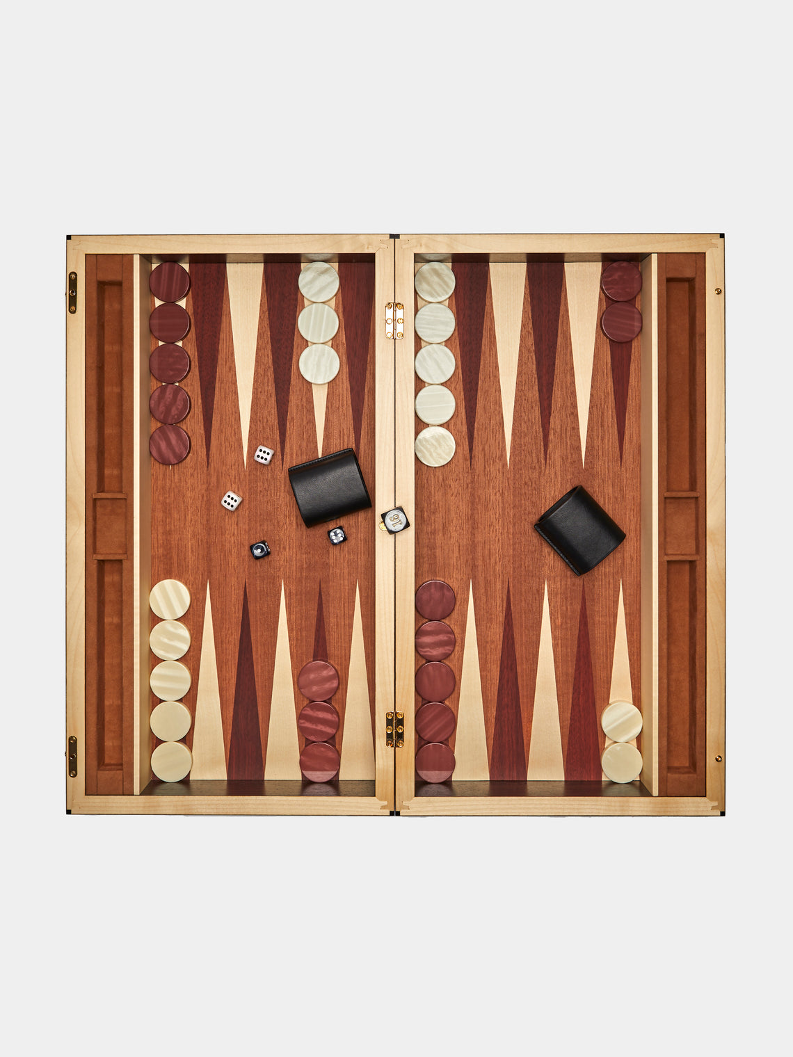 Elie Bleu - Indian Rosewood Marquetry Backgammon Set - Brown - ABASK