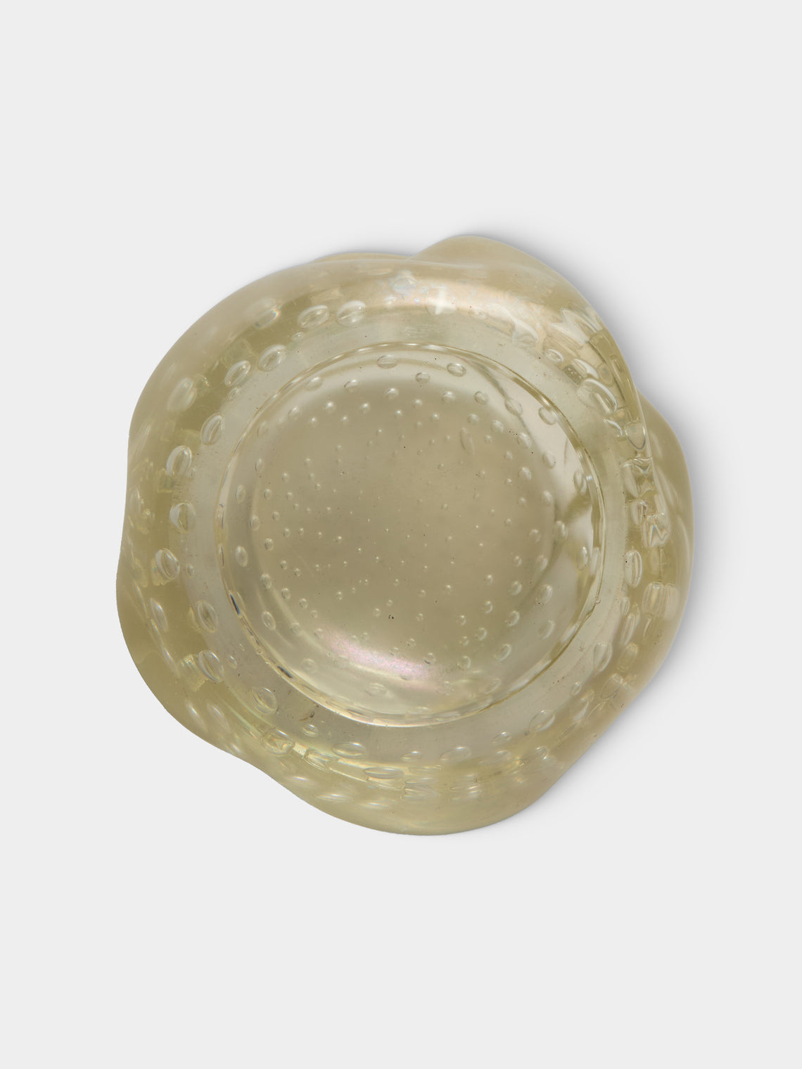 Antique and Vintage - 1940s V.A.M.S.A. Murano Glass Trinket Bowl - White - ABASK