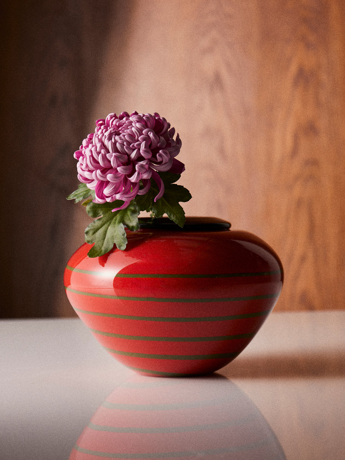 Antique and Vintage - 1980s Murano Glass Vase (8in/21cm) - Red - ABASK