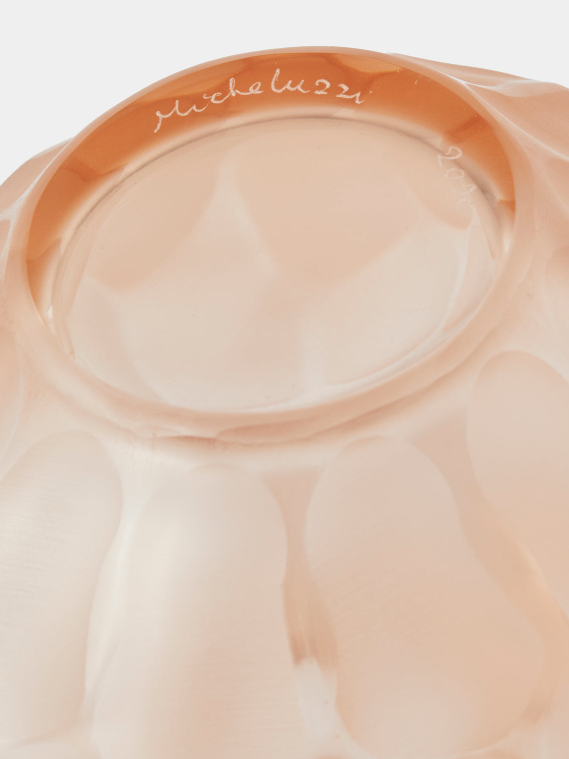 Micheluzzi Glass - Goccia Rose Bamboo Hand-Blown Murano Glass Vase (7in/17.5cm) - Pink - ABASK