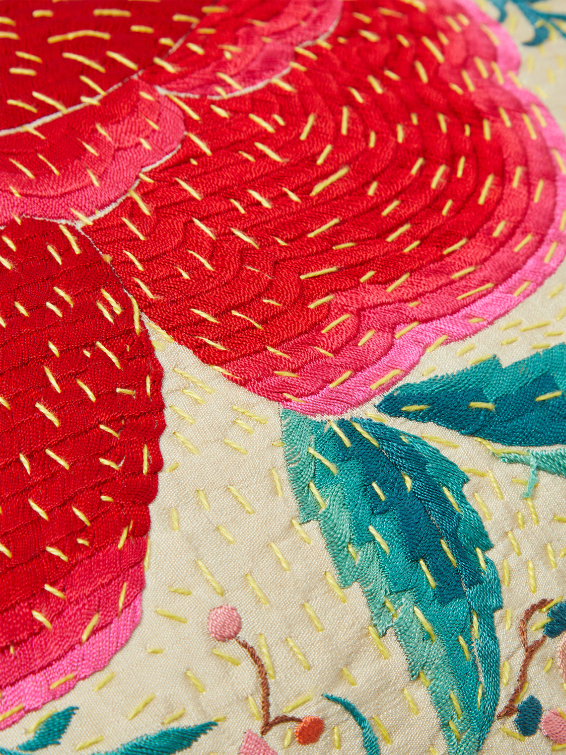 By Walid - 1920s Chinese Embroidery Silk Cushion -  - ABASK