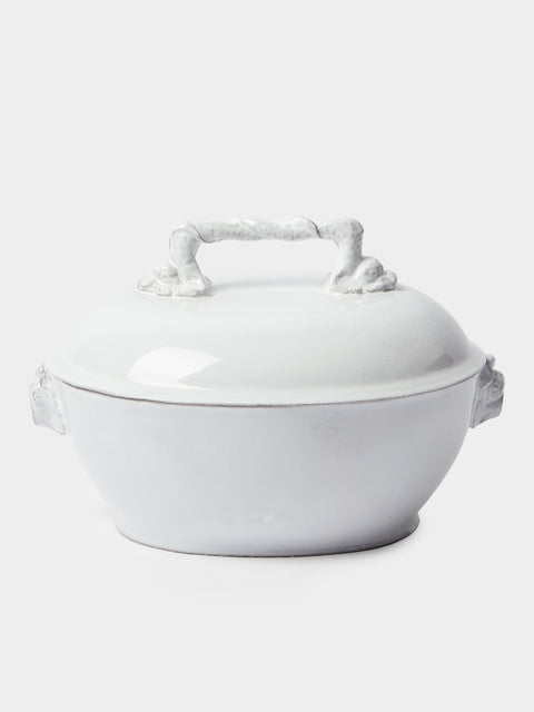 Astier de Villatte - Dragon Hand-Glazed Ceramic Lidded Soup Dish - White - ABASK - 