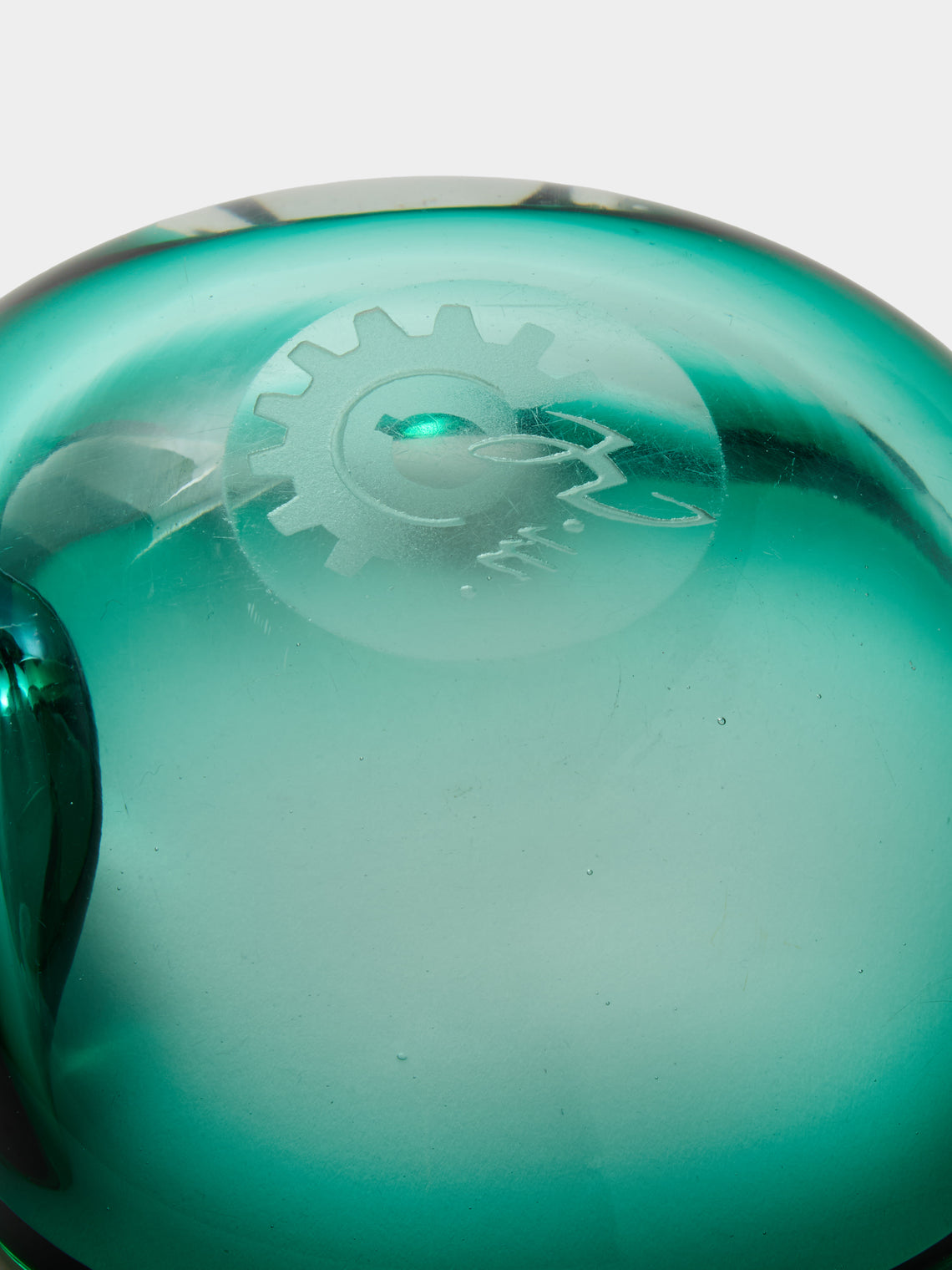 Antique and Vintage - Mid-Century Murano Glass Ashtray - Green - ABASK