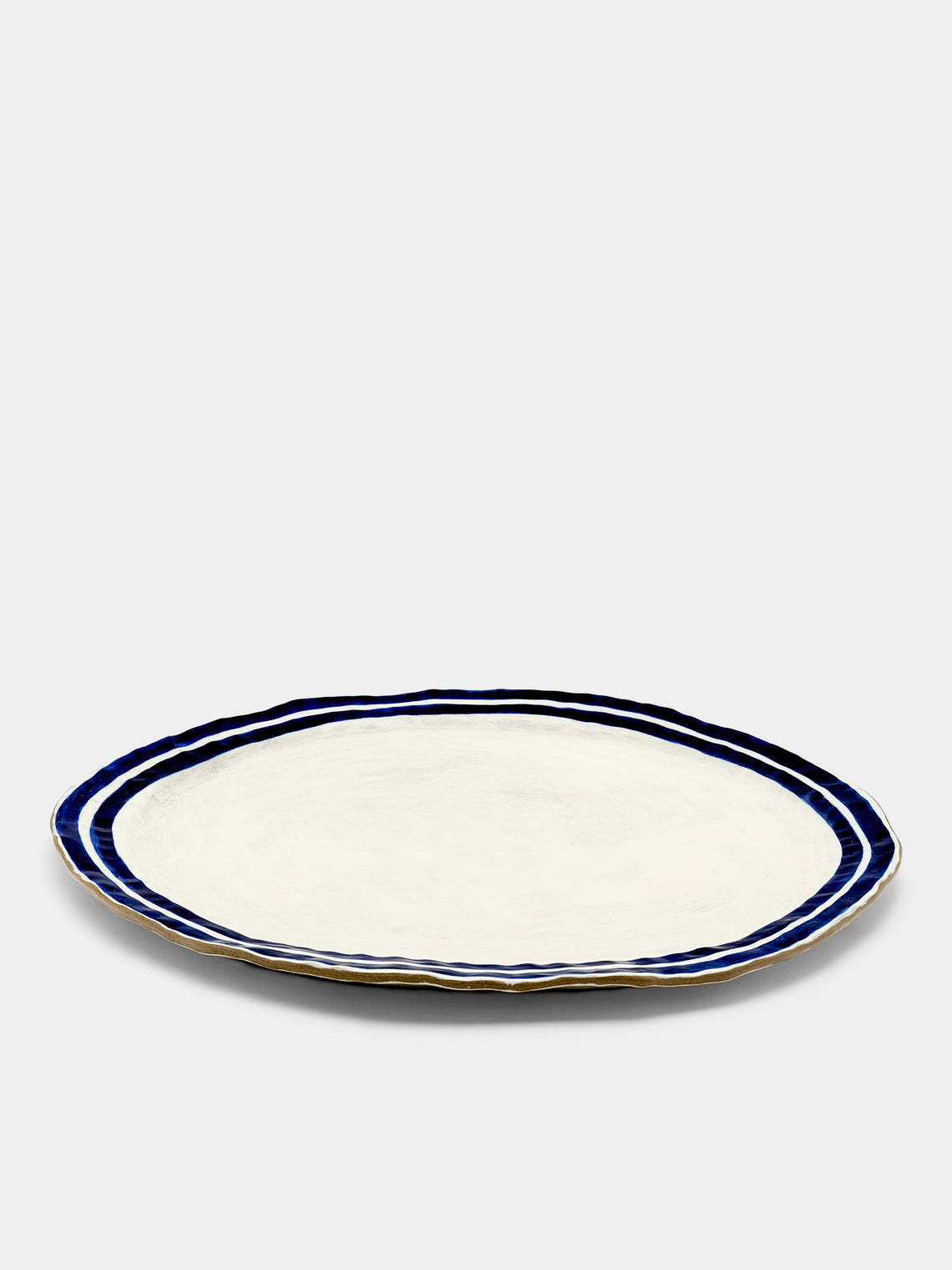 Yon Ho Kyung - Stripe Buncheong Platter - White - ABASK