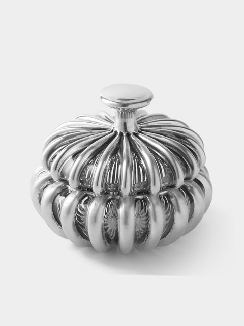 Antique and Vintage - 1940s Art Deco Crystal and Solid Silver Box - Clear - ABASK - 