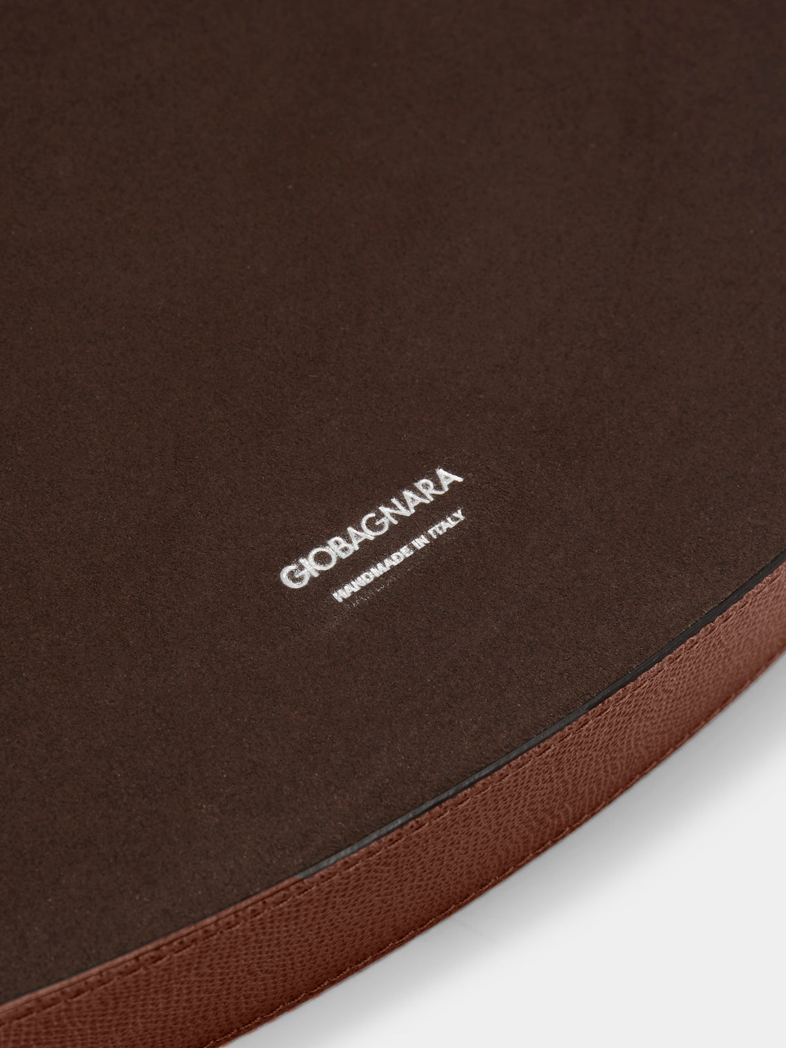 Giobagnara - Polo Utopia Leather Round Tray - Brown - ABASK