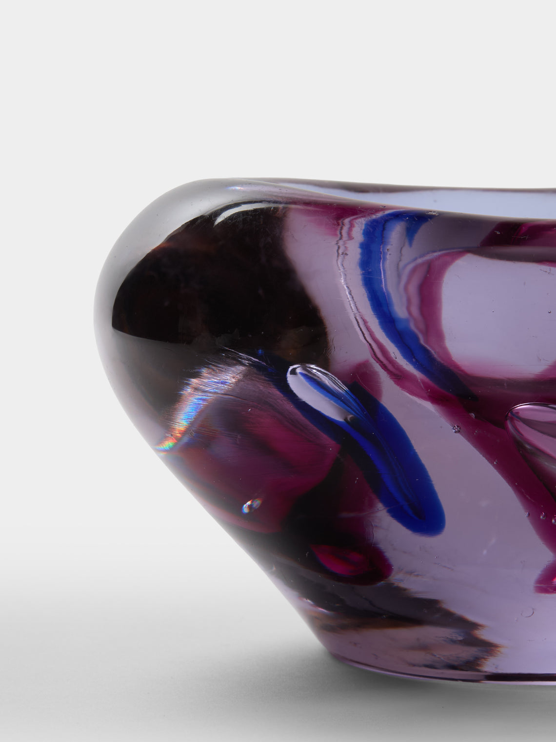 Antique and Vintage - 1960s Genoese Glass Bowl - Purple - ABASK