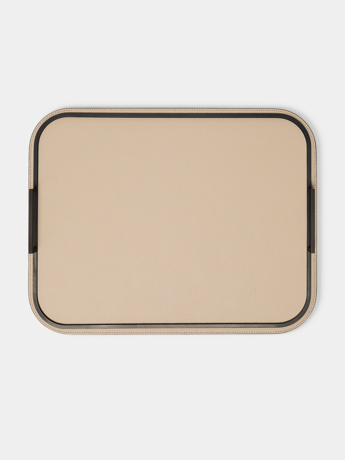 Giobagnara - Bellini Leather Tray (18.5in/46.5cm) - Beige - ABASK - 