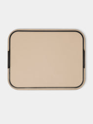 Giobagnara - Bellini Leather Tray (18.5in/46.5cm) - Beige - ABASK - 