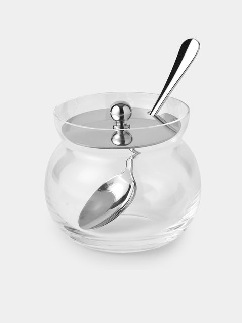 Ercuis - Héritage Silver-Plated Jam Pot with Spoon - Silver - ABASK - 