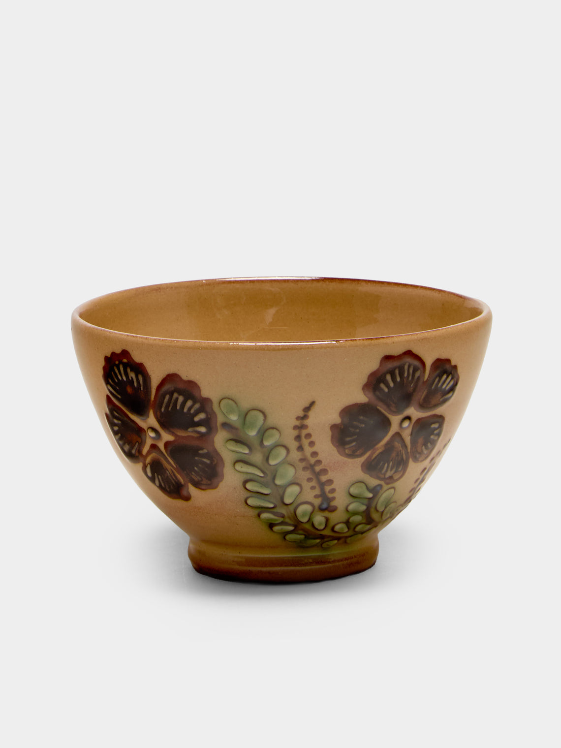 Poterie d’Évires - Flowers Hand-Painted Ceramic Petite Bowls (Set of 6) - Cream - ABASK