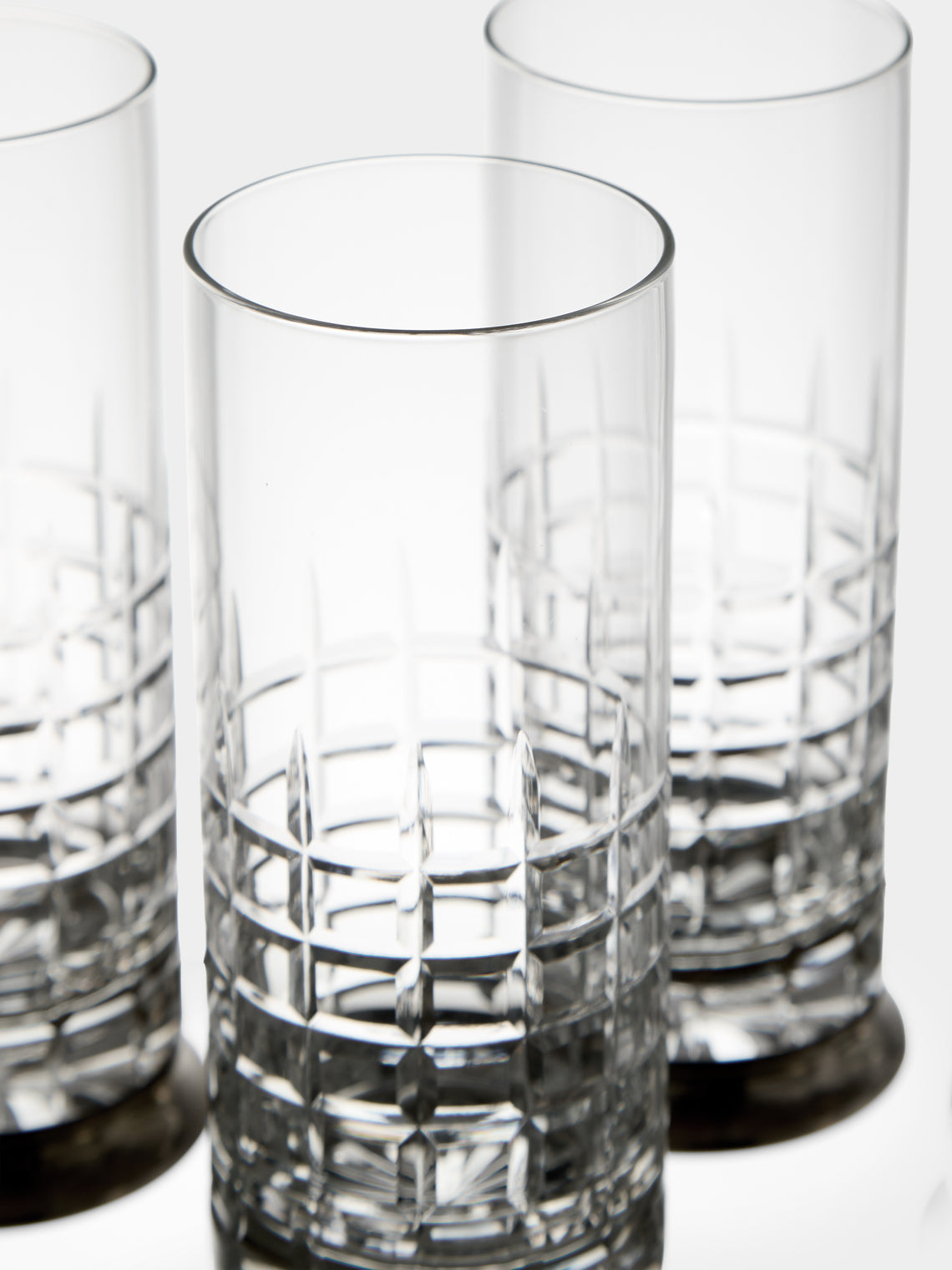 Antique and Vintage - Mid-Century Solid Silver and Crystal Highballs (Set of 6) - Clear - ABASK