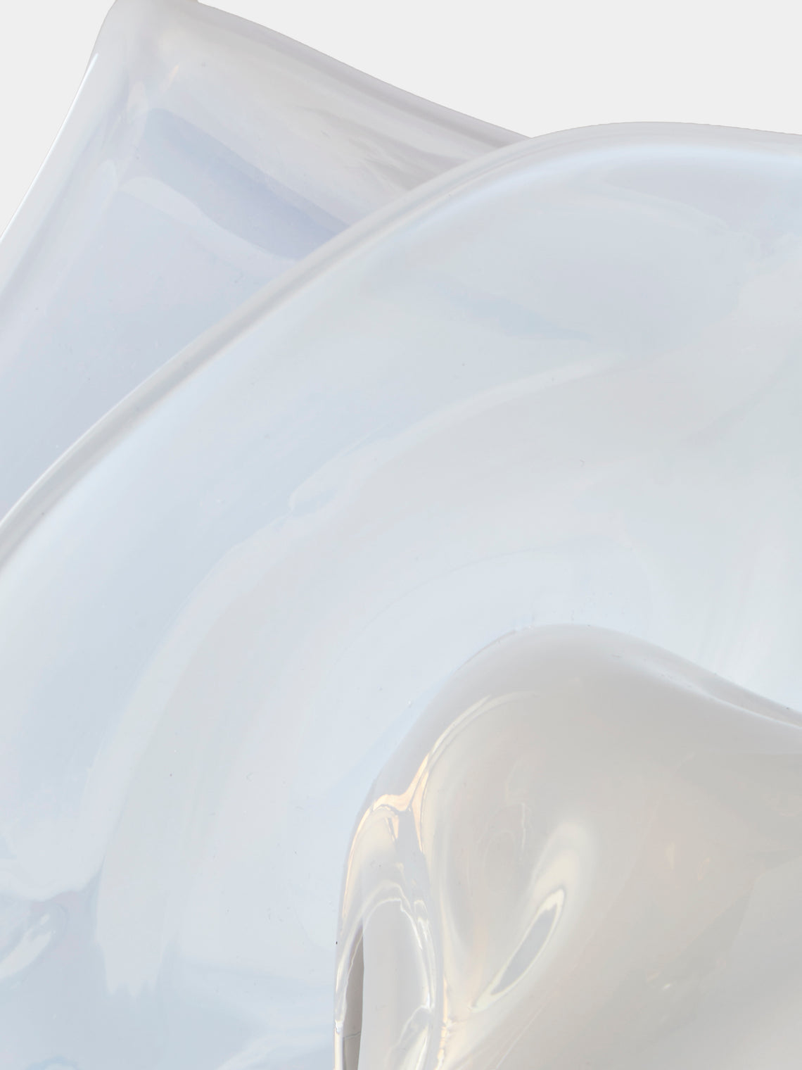 Oog Objects - 4 Hand-Blown Glass Vase (8in/21cm) - White - ABASK