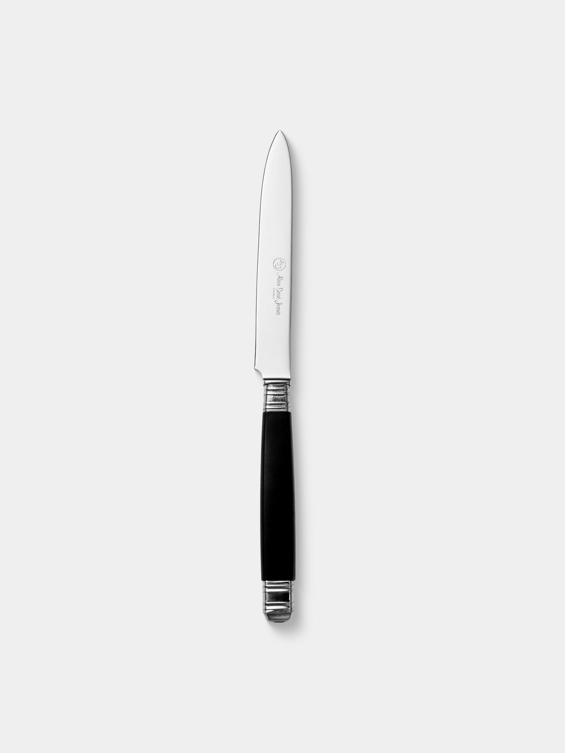 Alain Saint-Joanis - | Set of 4 Pieces | Empire Resin Starter / Dessert Cutlery - Black - ABASK
