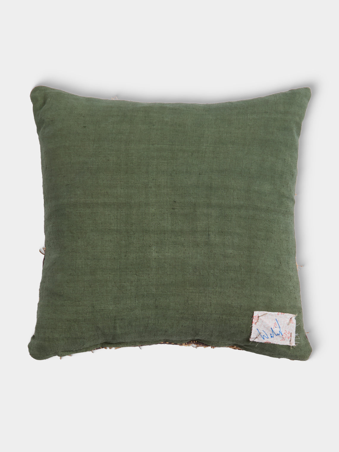 By Walid - 19th-Century Napoleon III Aubusson Tapestry Linen Cushion (17in/43cm) - Multiple - ABASK