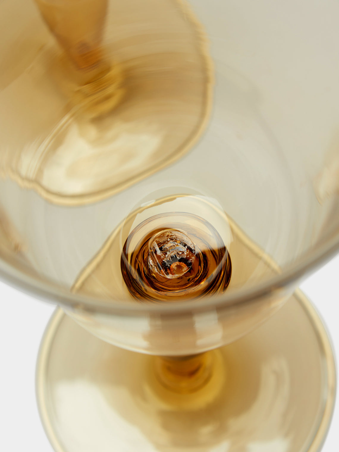 Yali Glass - Roma Hand-Blown Murano White Wine Glasses (Set of 2) - Yellow - ABASK