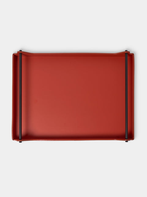 RUDI - Circuit Leather Tray (20in/50.5cm) - Red - ABASK - 