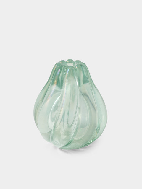 Antique and Vintage - 1942 Flavio Poli for Seguso Vetri d'Arte Murano Glass Vase (5in/13cm) - Clear - ABASK - 