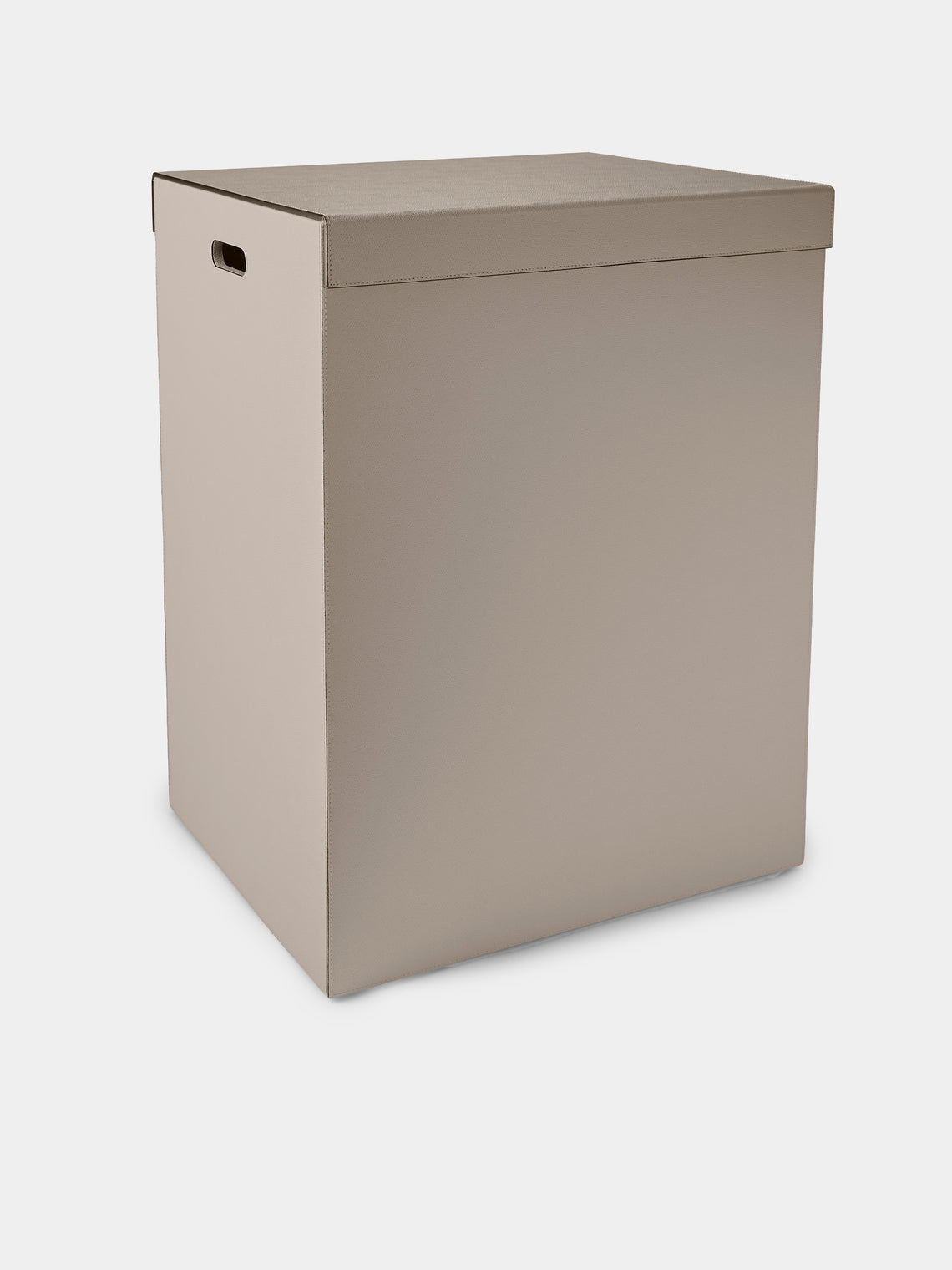 Giobagnara - Parma Leather Large Laundry Basket - Cream - ABASK