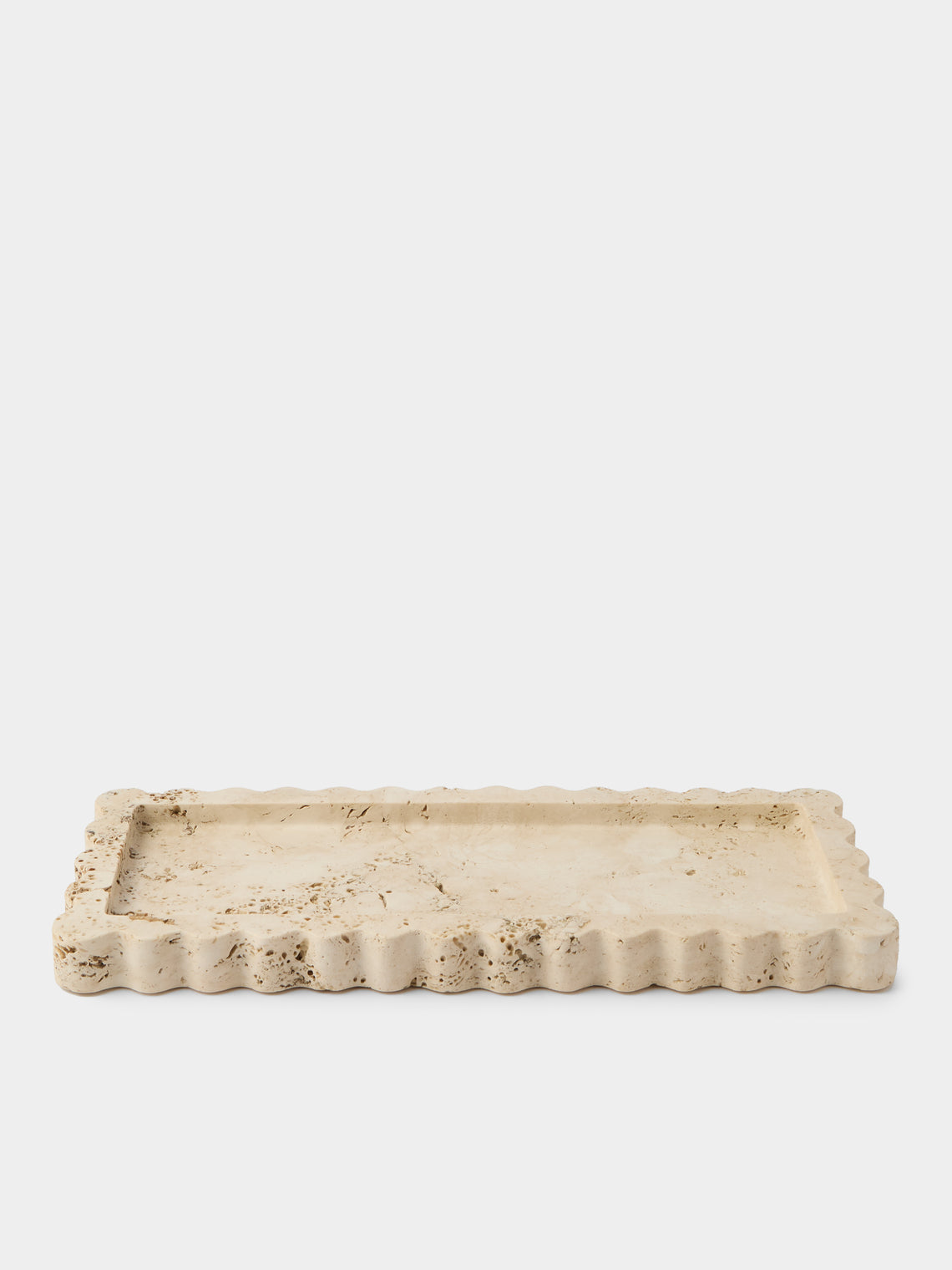 Anastasio Home - 512 Marble Tray (16in/40.5cm) - Beige - ABASK
